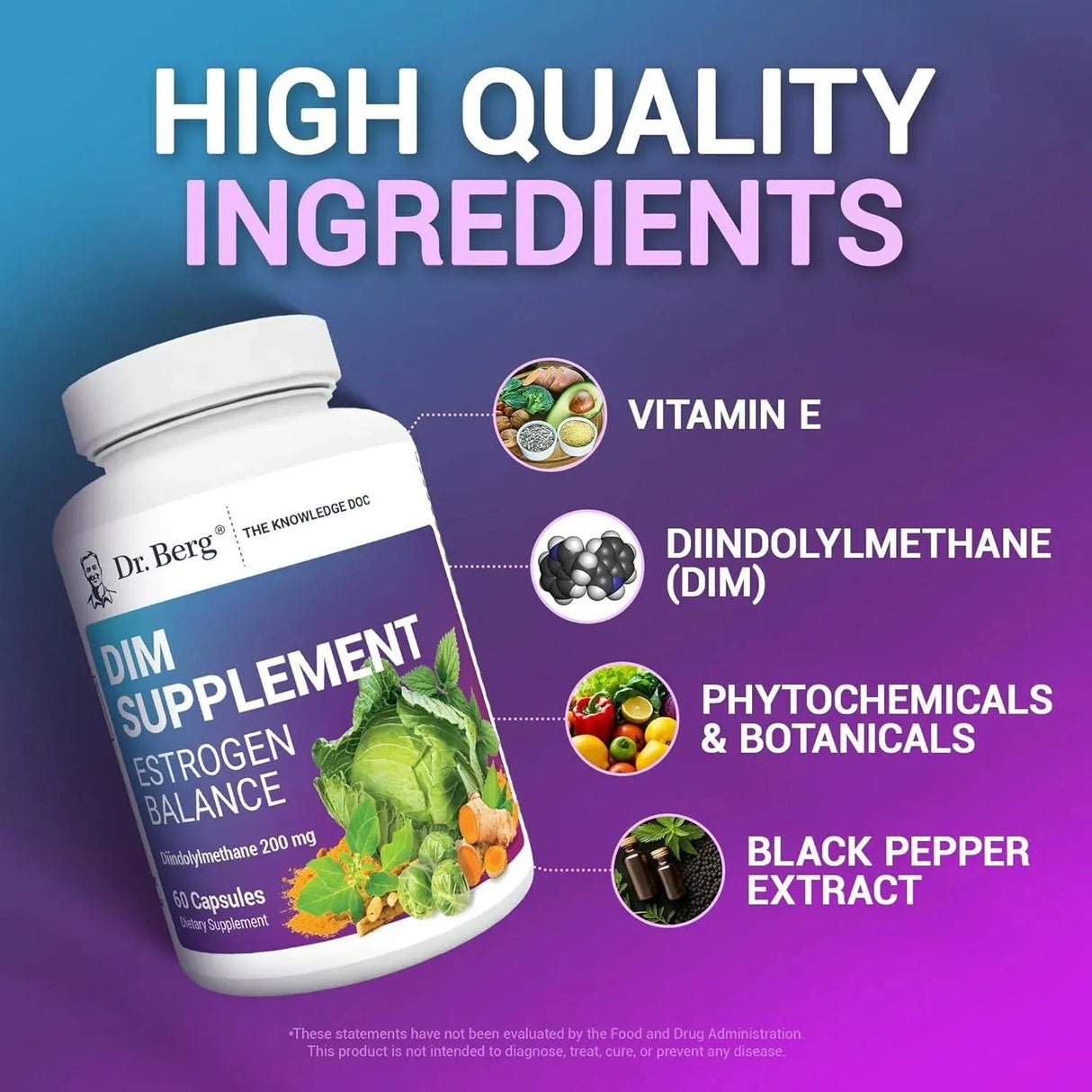 DR. BERG - Dr. Berg DIM Supplement Estrogen Balance 60 Capsulas - The Red Vitamin MX - Suplementos Alimenticios - {{ shop.shopifyCountryName }}