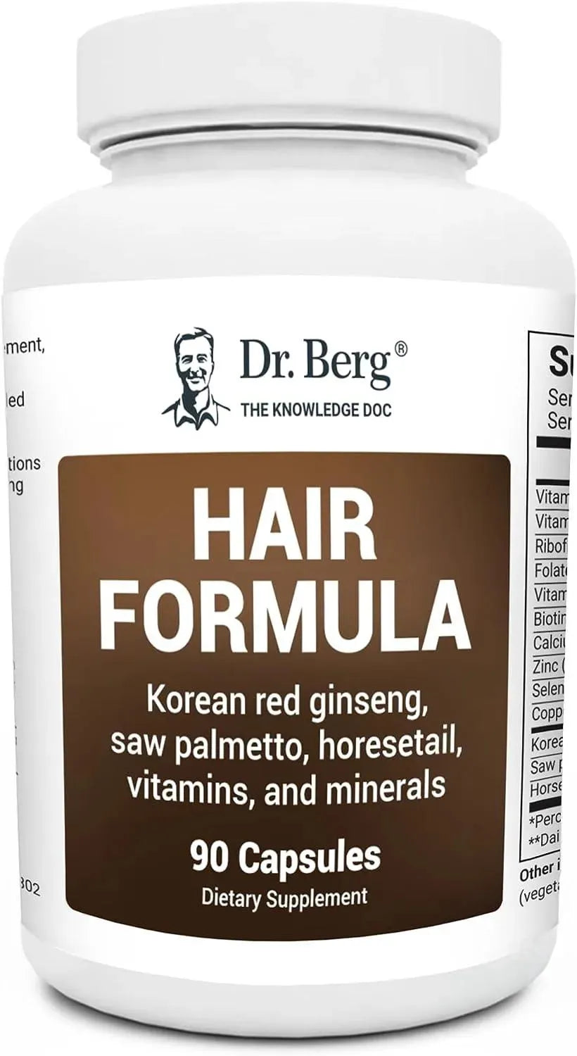 DR. BERG - Dr. Berg Hair Formula All in One Vitamins for Hair, Skin & Nail 90 Capsulas - The Red Vitamin MX - Suplementos Alimenticios - {{ shop.shopifyCountryName }}