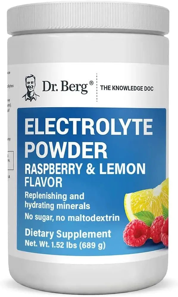 DR. BERG - Dr. Berg Hydration Keto Electrolyte Powder Raspberry & Lemon Flavor 100 Servicios - The Red Vitamin MX - Suplementos Alimenticios - {{ shop.shopifyCountryName }}