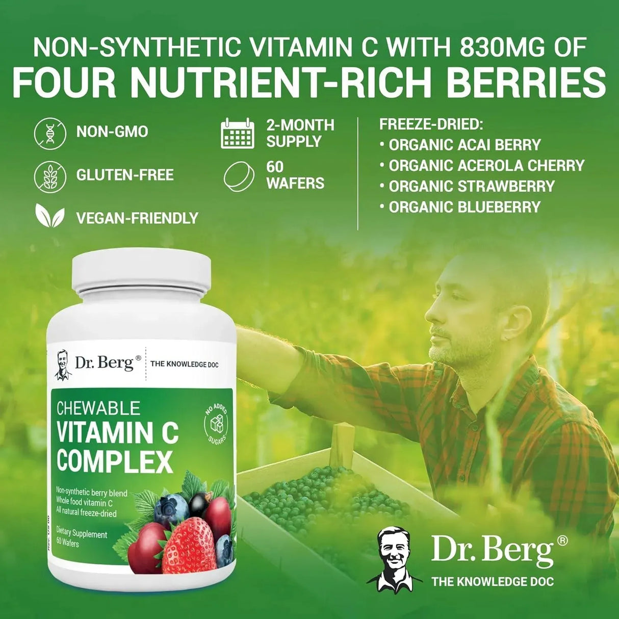 DR. BERG - Dr. Berg's Vitamin C Complex 60 Tabletas Masticables - The Red Vitamin MX - Suplementos Alimenticios - {{ shop.shopifyCountryName }}