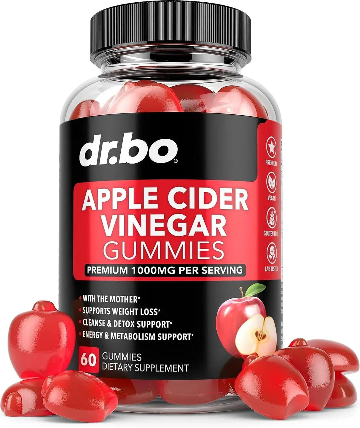 DR. BO - DR. BO Apple Cider Vinegar Gummies 60 Gomitas - The Red Vitamin MX - Suplementos Alimenticios - {{ shop.shopifyCountryName }}
