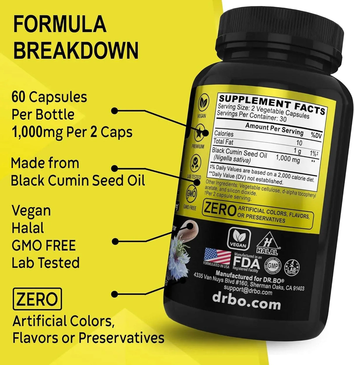DR. BO - DR. BO Black Seed Oil 1000Mg. 60 Capsulas - The Red Vitamin MX - Suplementos Alimenticios - {{ shop.shopifyCountryName }}