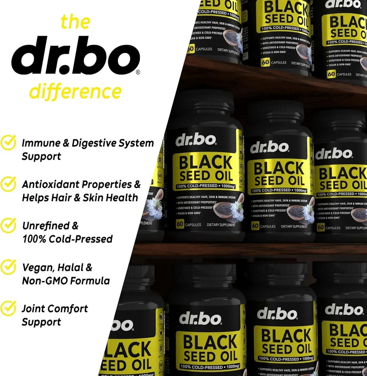 DR. BO - DR. BO Black Seed Oil 1000Mg. 60 Capsulas - The Red Vitamin MX - Suplementos Alimenticios - {{ shop.shopifyCountryName }}