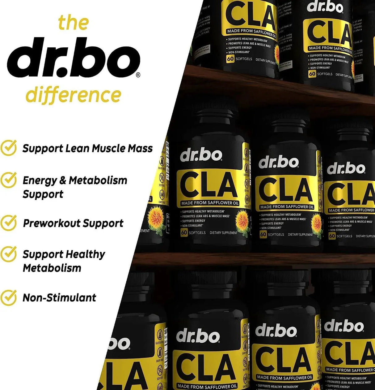 DR. BO - DR. BO CLA Safflower Oil Supplement 60 Capsulas Blandas - The Red Vitamin MX - Suplementos Alimenticios - {{ shop.shopifyCountryName }}