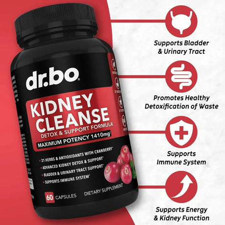 DR. BO - DR. BO Kidney Cleanse Detox Support 60 Capsulas - The Red Vitamin MX - Suplementos Alimenticios - {{ shop.shopifyCountryName }}
