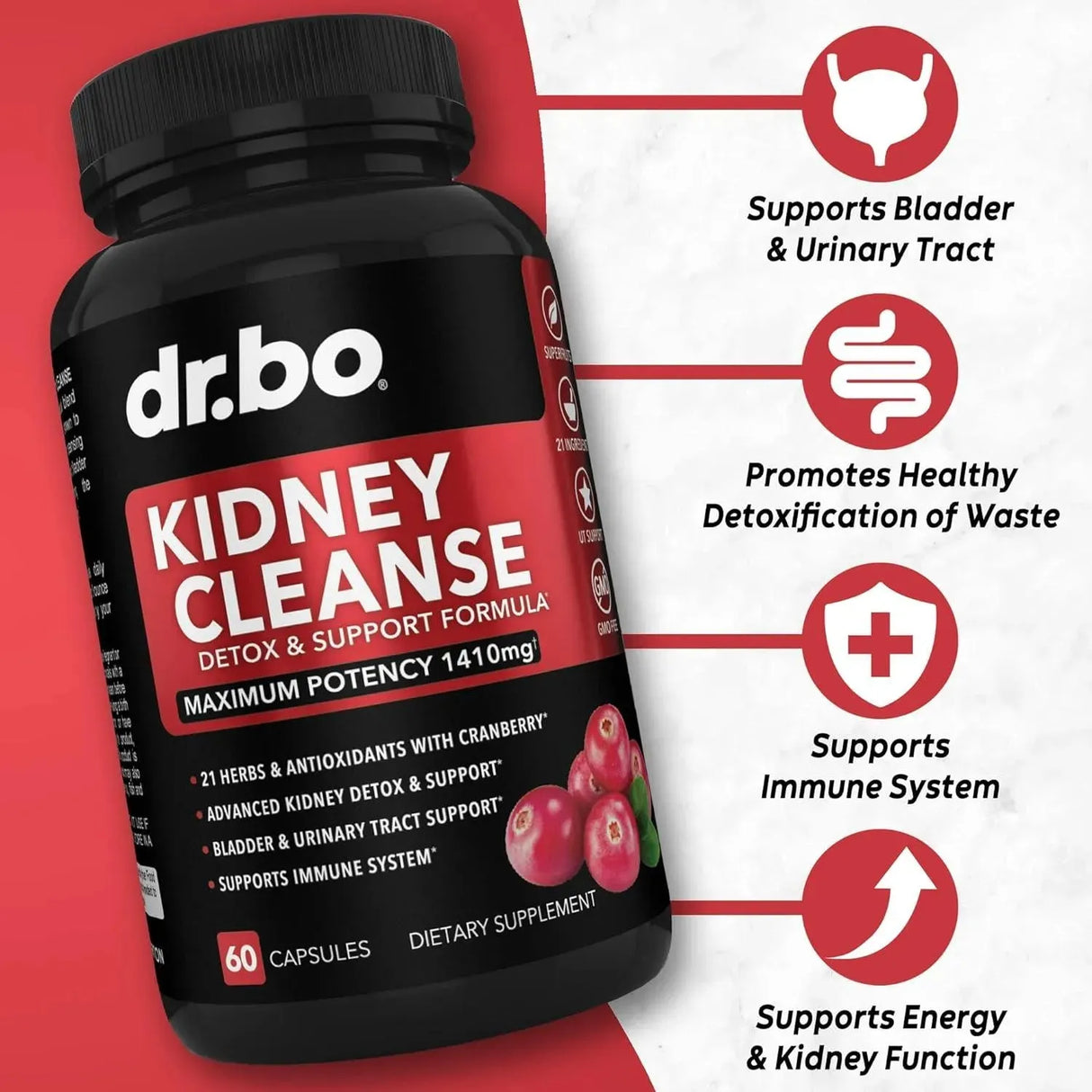 DR. BO - DR. BO Kidney Cleanse Detox Support 60 Capsulas - The Red Vitamin MX - Suplementos Alimenticios - {{ shop.shopifyCountryName }}