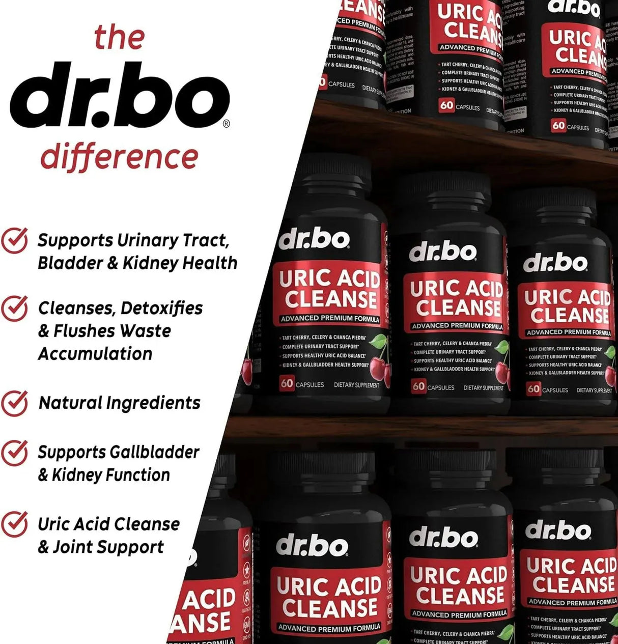 DR. BO - DR. BO Uric Acid Cleanse Support 60 Capsulas - The Red Vitamin MX - Suplementos Alimenticios - {{ shop.shopifyCountryName }}