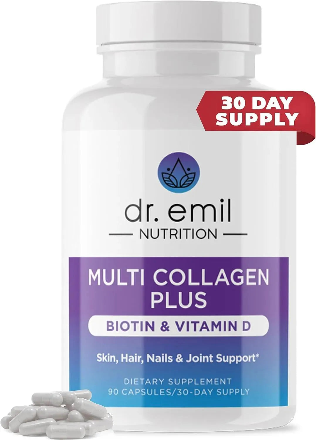 DR EMIL NUTRITION - DR EMIL NUTRITION Multi Collagen Peptides Plus Biotin and Vitamin D 90 Capsulas - The Red Vitamin MX - Suplementos Alimenticios - {{ shop.shopifyCountryName }}