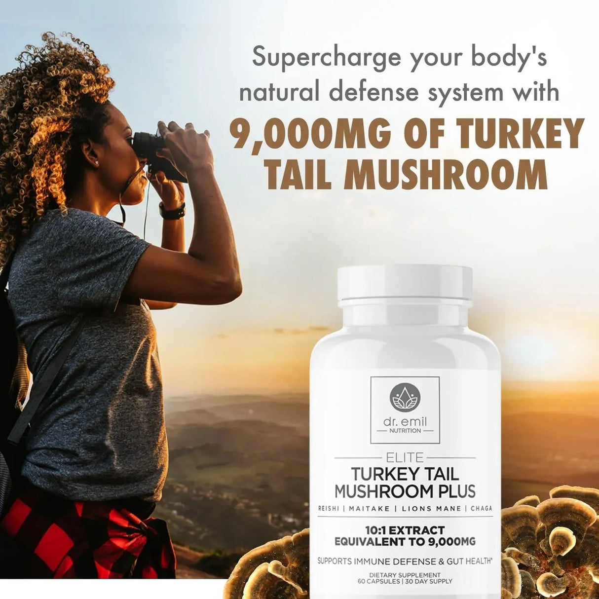 DR EMIL NUTRITION - DR. EMIL NUTRITION Turkey Tail Mushroom 9000Mg. 60 Capsulas - The Red Vitamin MX - Suplementos Alimenticios - {{ shop.shopifyCountryName }}