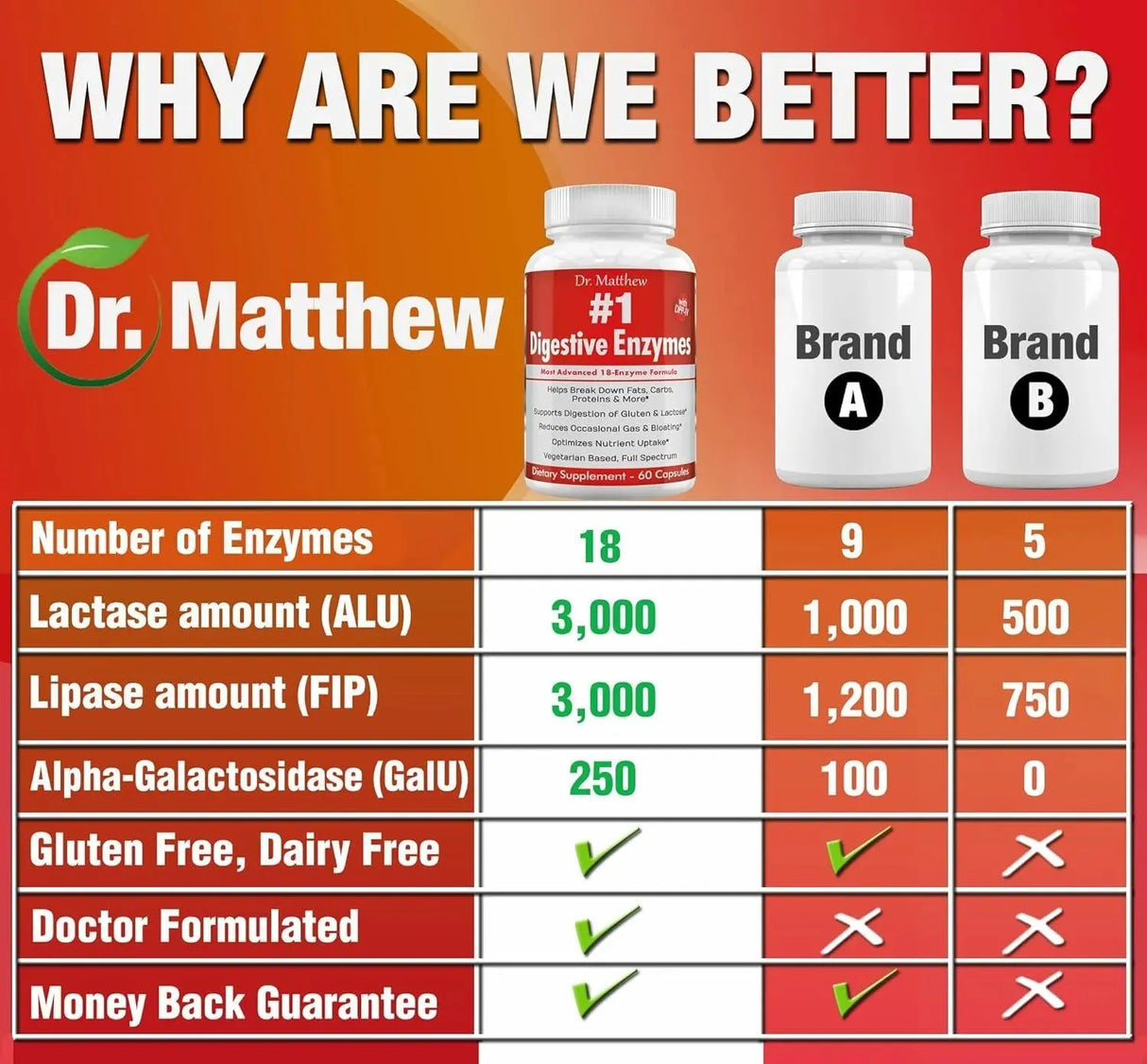 DR. MATTHEW - Dr. Matthew Digestive Enzymes 60 Capsulas - The Red Vitamin MX - Suplementos Alimenticios - {{ shop.shopifyCountryName }}