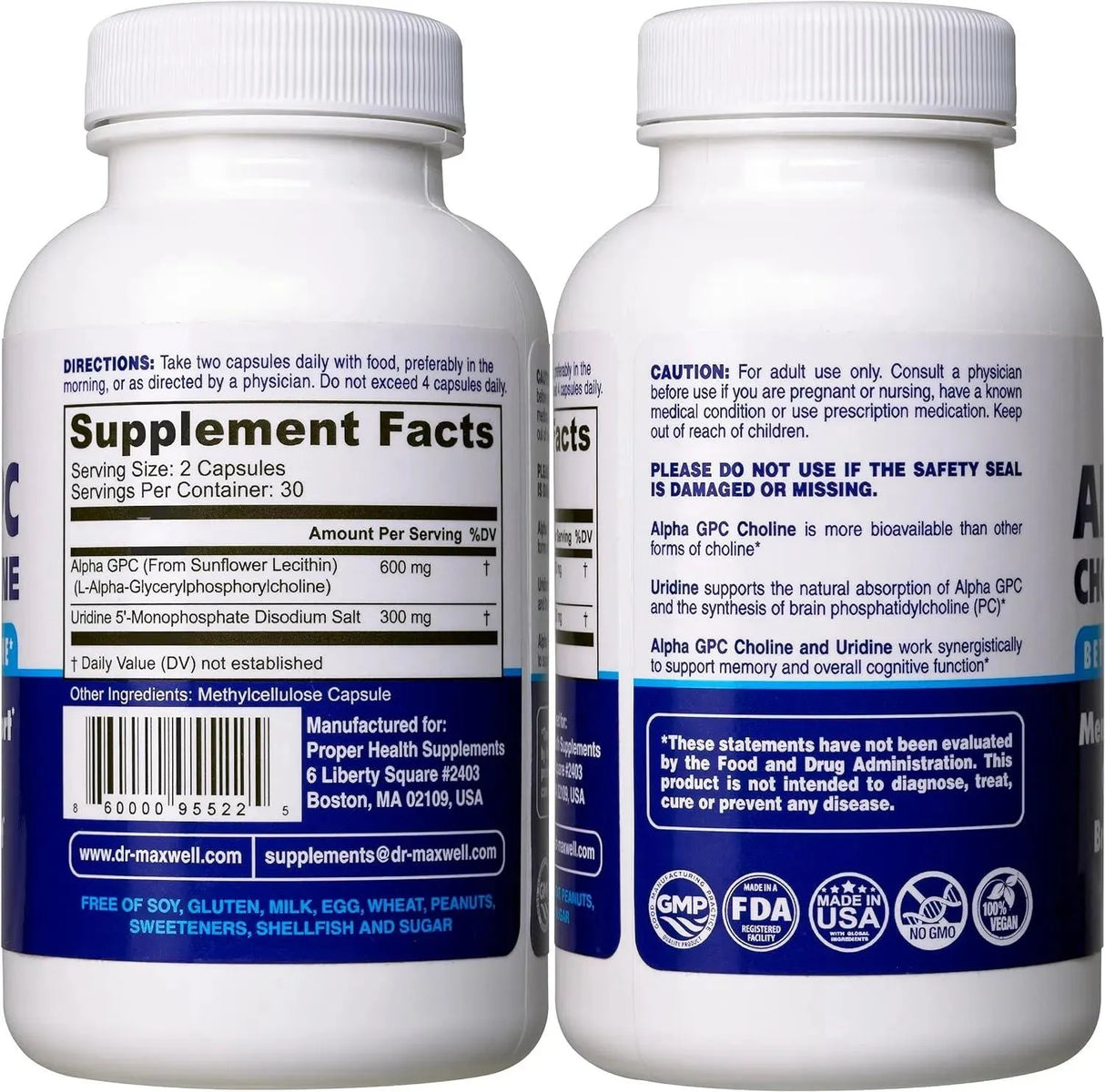 DR. MAXWELL - Dr. Maxwell Alpha GPC 600Mg. + Uridine 60 Capsulas - The Red Vitamin MX - Suplementos Alimenticios - {{ shop.shopifyCountryName }}