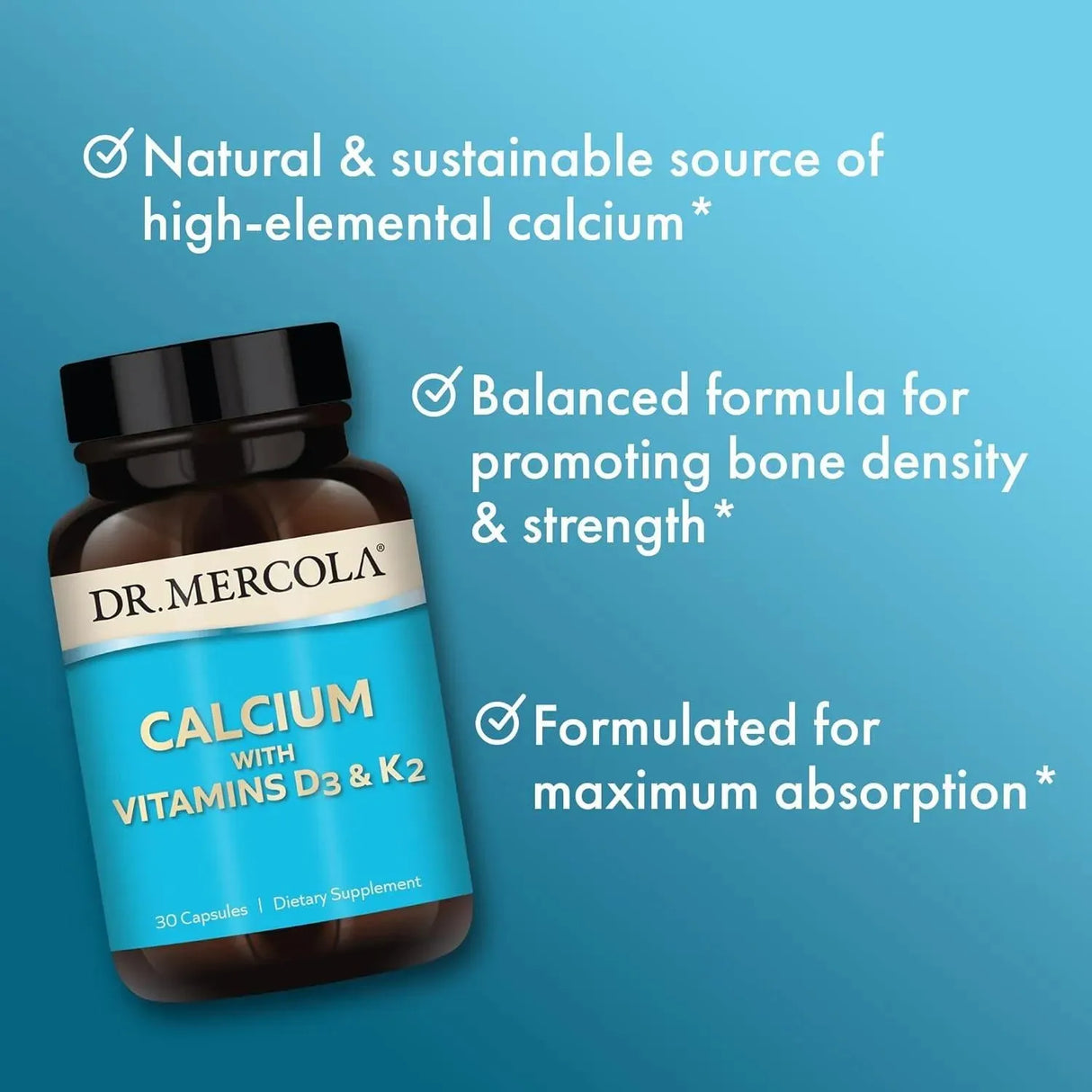 DR MERCOLA - Dr. Mercola Calcium with Vitamins D3 & K2 30 Capsulas - The Red Vitamin MX - Suplementos Alimenticios - {{ shop.shopifyCountryName }}