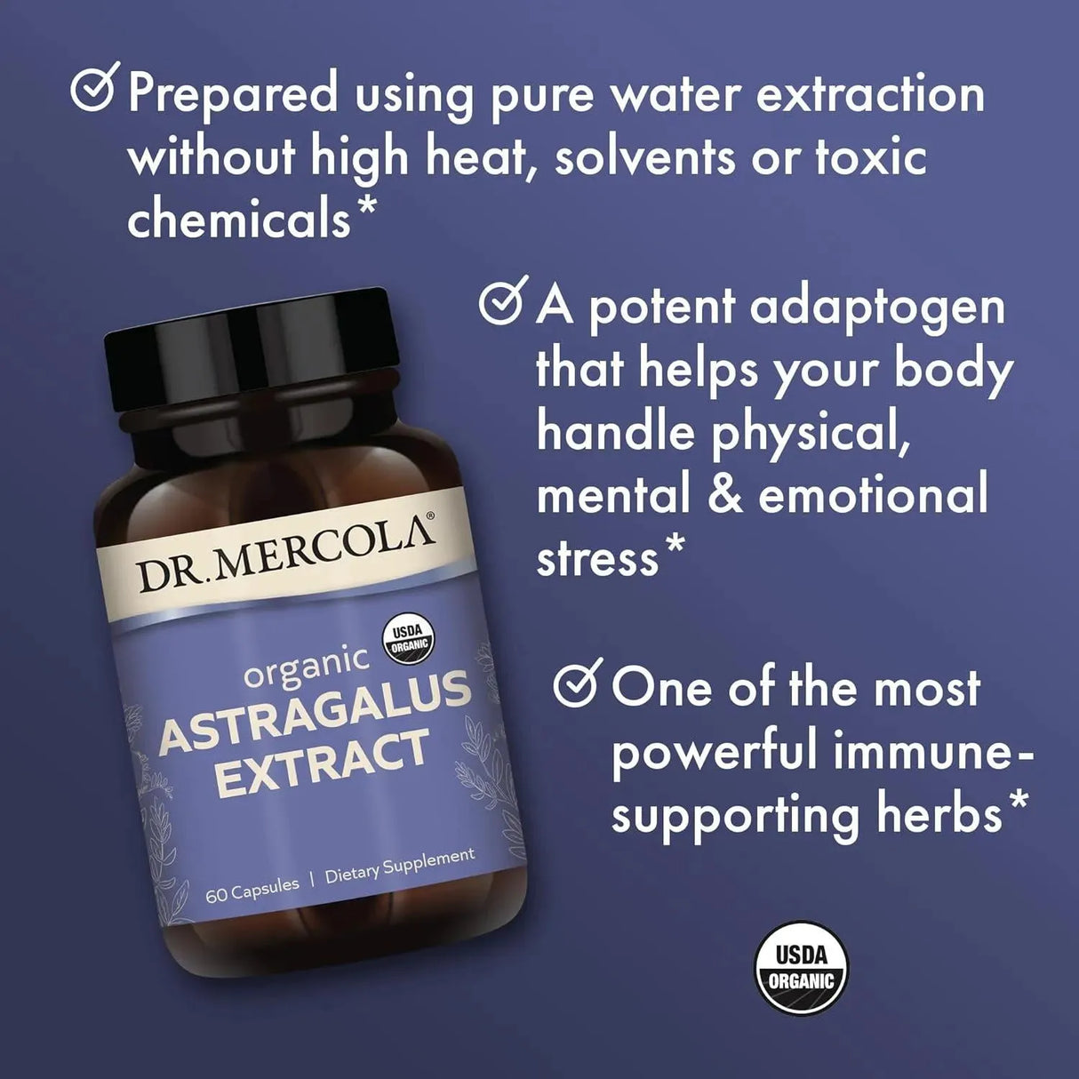 DR MERCOLA - Dr. Mercola Organic Astragalus Extract 60 Tabletas - The Red Vitamin MX - Suplementos Alimenticios - {{ shop.shopifyCountryName }}
