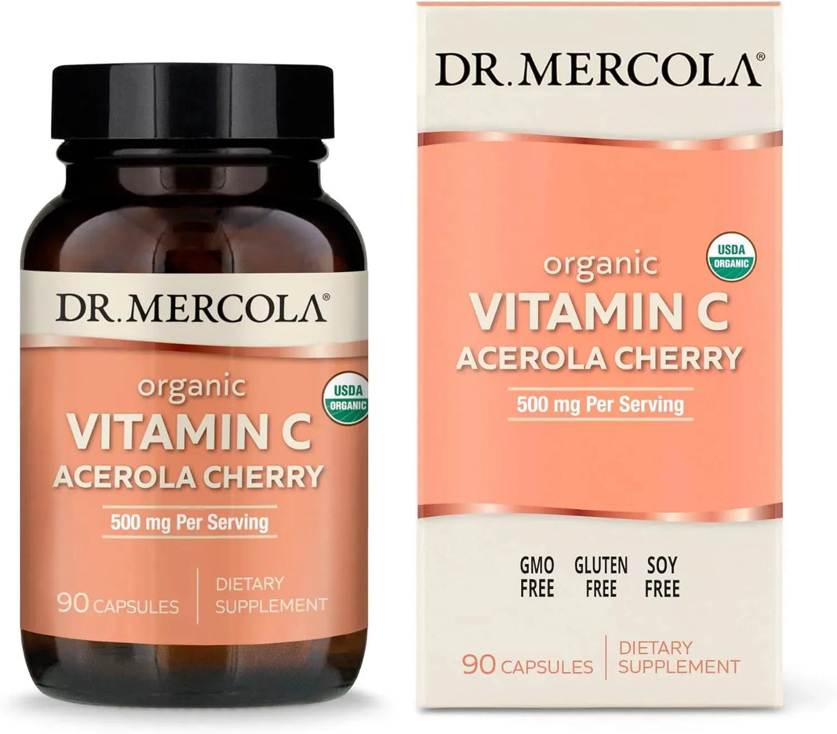 DR MERCOLA - Dr. Mercola Organic Vitamin C Acerola Cherry 90 Capsulas - The Red Vitamin MX - Suplementos Alimenticios - {{ shop.shopifyCountryName }}