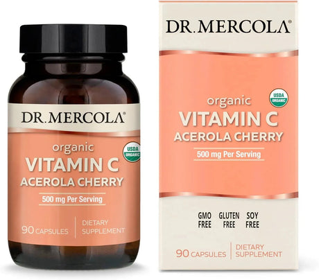 DR MERCOLA - Dr. Mercola Organic Vitamin C Acerola Cherry 90 Capsulas - The Red Vitamin MX - Suplementos Alimenticios - {{ shop.shopifyCountryName }}
