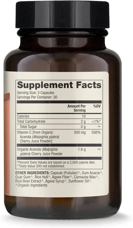 DR MERCOLA - Dr. Mercola Organic Vitamin C Acerola Cherry 90 Capsulas - The Red Vitamin MX - Suplementos Alimenticios - {{ shop.shopifyCountryName }}