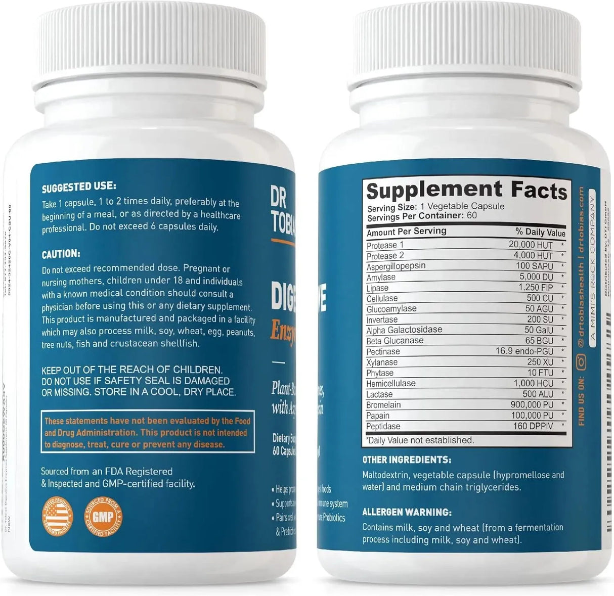 DR TOBIAS - Dr. Tobias Digestive Enzymes 60 Capsulas - The Red Vitamin MX - Suplementos Alimenticios - {{ shop.shopifyCountryName }}