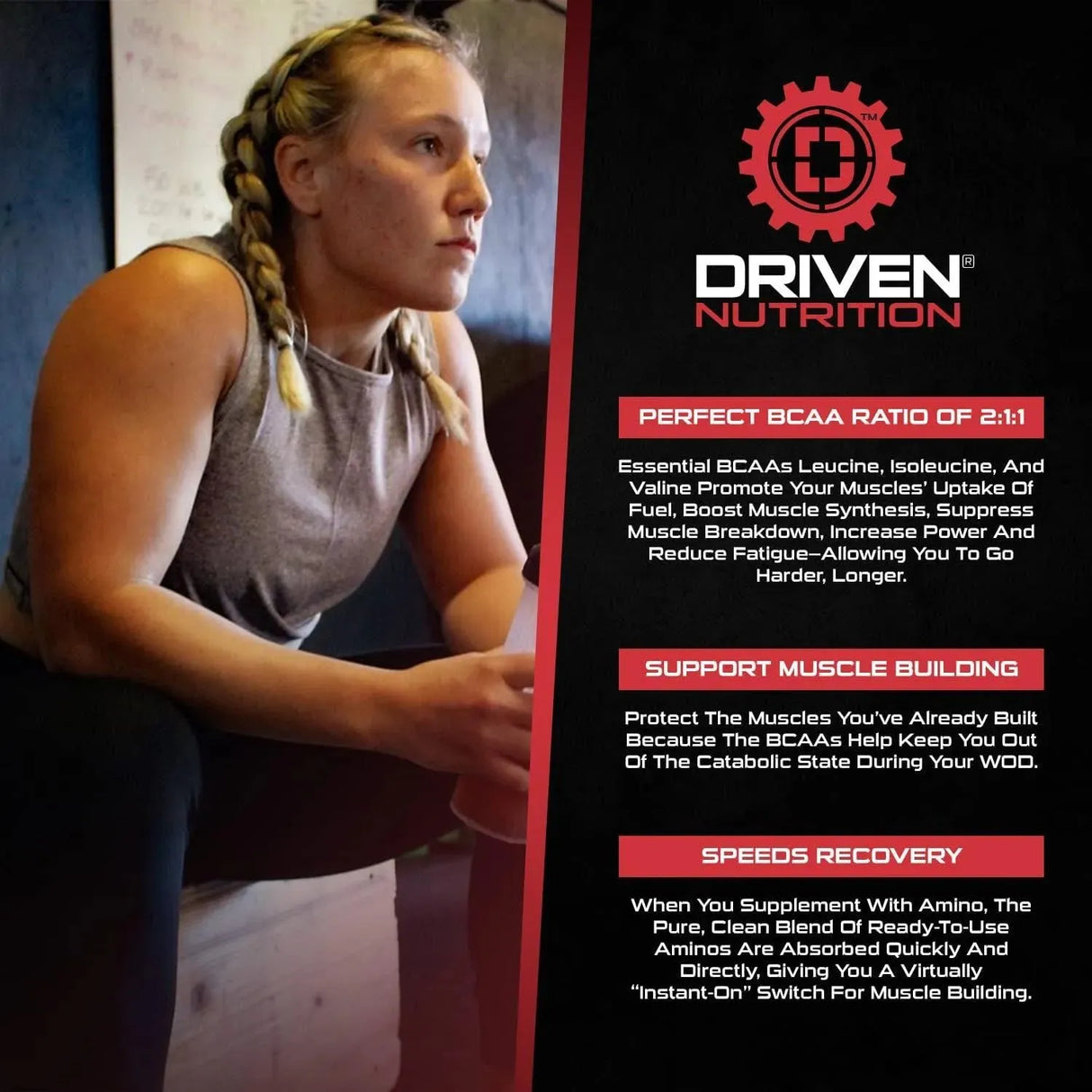 DRIVEN NUTRITION - Driven Nutrition Amino Branched-Chain Amino Acid with Glutamine 325Gr. - The Red Vitamin MX - Suplementos Alimenticios - {{ shop.shopifyCountryName }}