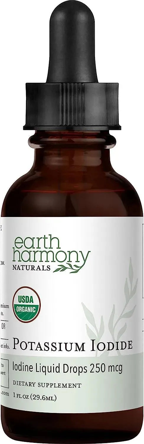 EARTH HARMONY NATURALS - Earth Harmony Naturals Organic Potassium Iodide 250Mcg. 1 Fl. Oz. - The Red Vitamin MX - Suplementos Alimenticios - {{ shop.shopifyCountryName }}