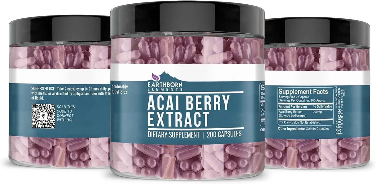 EARTHBORN ELEMENTS - Earthborn Elements Acai Berry Extract 200 Capsulas - The Red Vitamin MX - Suplementos Alimenticios - {{ shop.shopifyCountryName }}