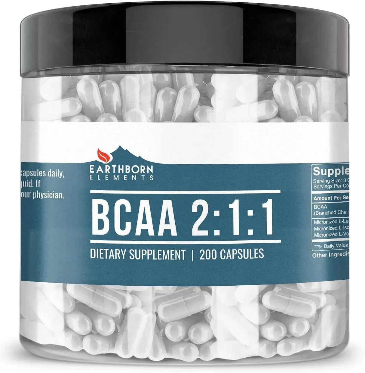 EARTHBORN ELEMENTS - Earthborn Elements BCAA 200 Capsulas - The Red Vitamin MX - Suplementos Alimenticios - {{ shop.shopifyCountryName }}