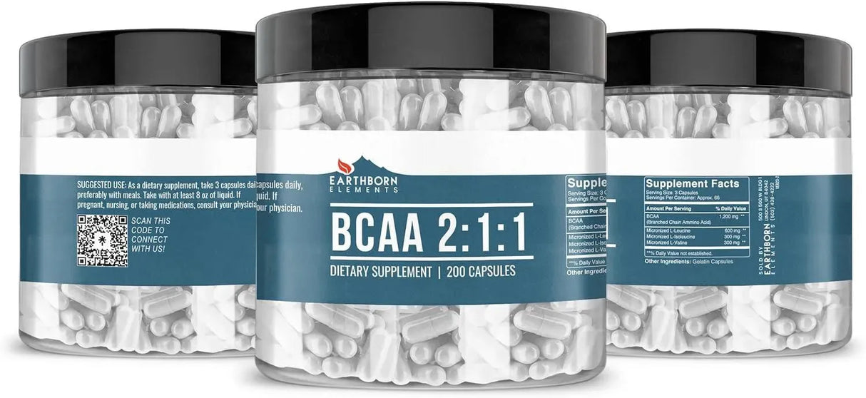 EARTHBORN ELEMENTS - Earthborn Elements BCAA 200 Capsulas - The Red Vitamin MX - Suplementos Alimenticios - {{ shop.shopifyCountryName }}