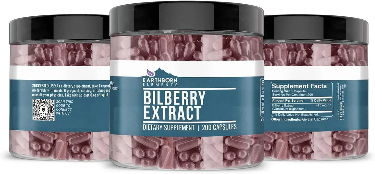 EARTHBORN ELEMENTS - Earthborn Elements Bilberry Extract 200 Capsulas - The Red Vitamin MX - Suplementos Alimenticios - {{ shop.shopifyCountryName }}
