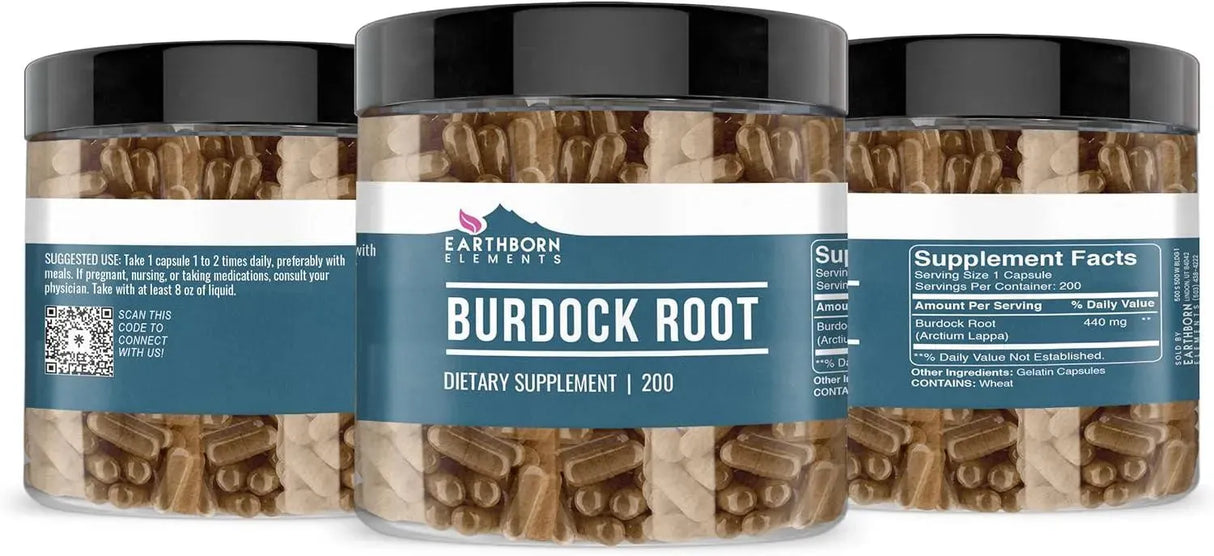EARTHBORN ELEMENTS - Earthborn Elements Burdock Root 200 Capsulas - The Red Vitamin MX - Suplementos Alimenticios - {{ shop.shopifyCountryName }}