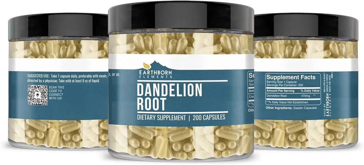 EARTHBORN ELEMENTS - Earthborn Elements Dandelion Root 200 Capsulas - The Red Vitamin MX - Suplementos Alimenticios - {{ shop.shopifyCountryName }}