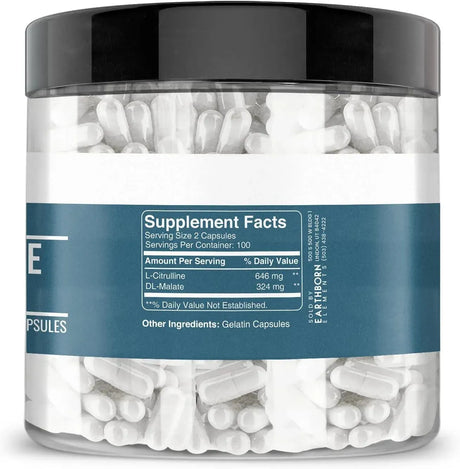 EARTHBORN ELEMENTS - Earthborn Elements L-Citrulline DL-Malate 2:1 200 Capsulas - The Red Vitamin MX - Suplementos Alimenticios - {{ shop.shopifyCountryName }}