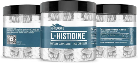EARTHBORN ELEMENTS - Earthborn Elements L-Histidine 200 Capsulas - The Red Vitamin MX - Suplementos Alimenticios - {{ shop.shopifyCountryName }}