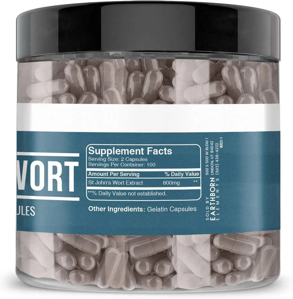 EARTHBORN ELEMENTS - Earthborn Elements St. John’s Wort 200 Capsulas - The Red Vitamin MX - Suplementos Alimenticios - {{ shop.shopifyCountryName }}