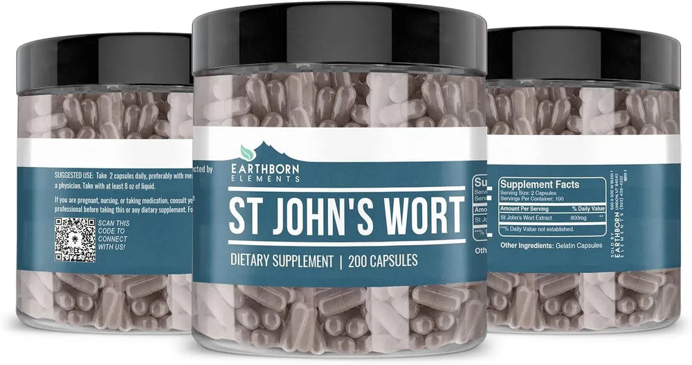 EARTHBORN ELEMENTS - Earthborn Elements St. John’s Wort 200 Capsulas - The Red Vitamin MX - Suplementos Alimenticios - {{ shop.shopifyCountryName }}