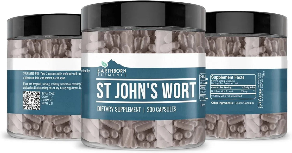EARTHBORN ELEMENTS - Earthborn Elements St. John’s Wort 200 Capsulas - The Red Vitamin MX - Suplementos Alimenticios - {{ shop.shopifyCountryName }}