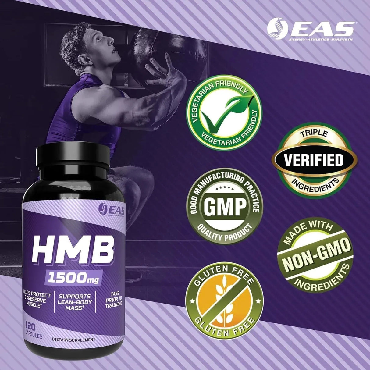EAS - EAS HMB 1500Mg. 120 Capsulas - The Red Vitamin MX - Suplementos Alimenticios - {{ shop.shopifyCountryName }}