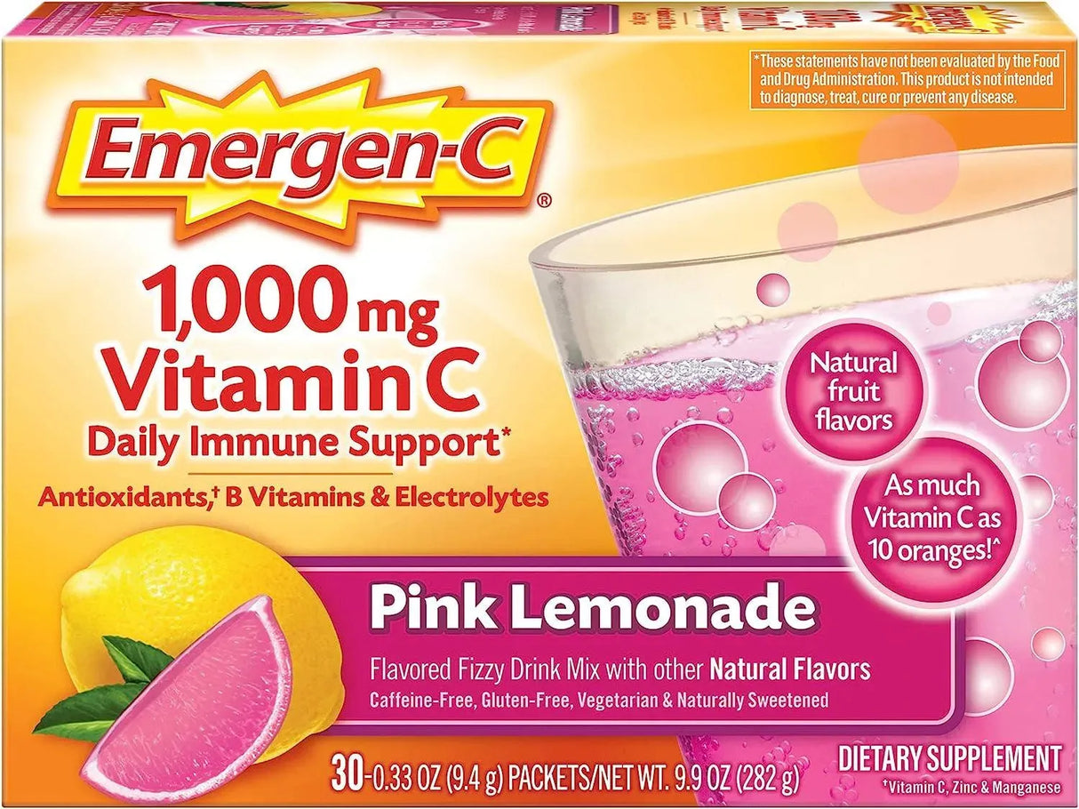EMERGEN-C - Emergen-C 1000mg Vitamin C Powder 30 Paquetes - The Red Vitamin MX - Suplementos Alimenticios - {{ shop.shopifyCountryName }}