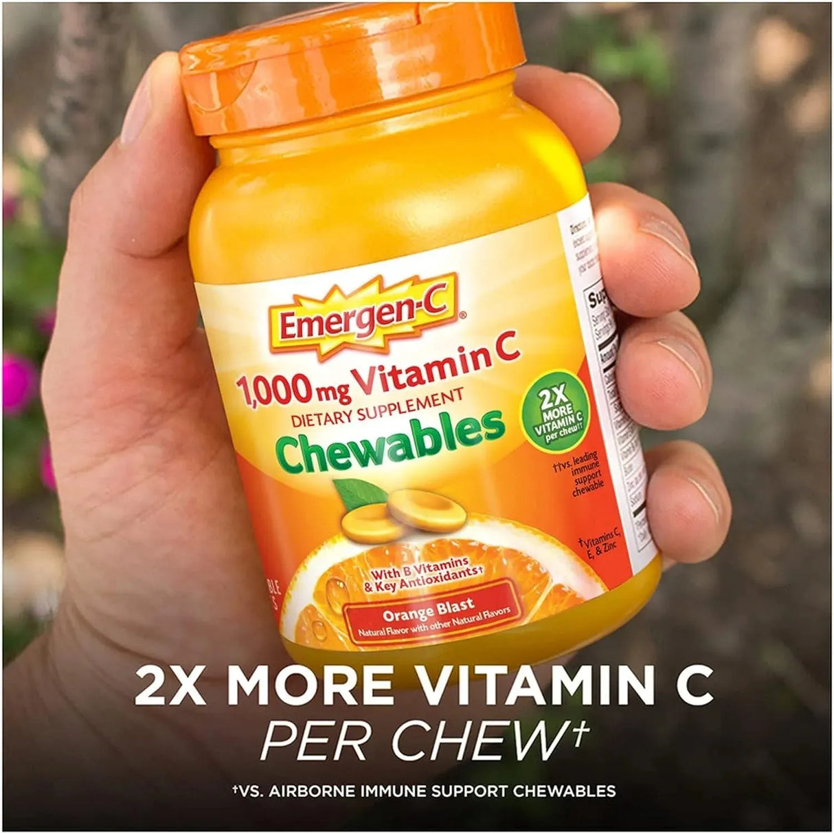 EMERGEN-C - Emergen-C Chewable Vitamin C 1000Mg. 40 Tabletas Masticables - The Red Vitamin MX - Suplementos Alimenticios - {{ shop.shopifyCountryName }}