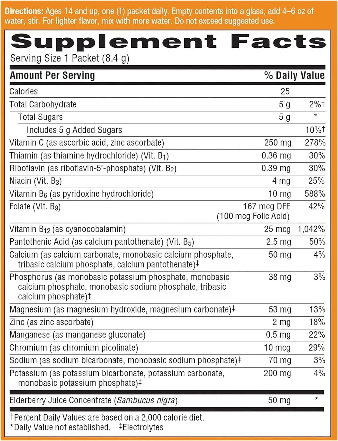 EMERGEN-C - Emergen-C Elderberry Fizzy Drink Mix 18 Pack - The Red Vitamin MX - Suplementos Alimenticios - {{ shop.shopifyCountryName }}