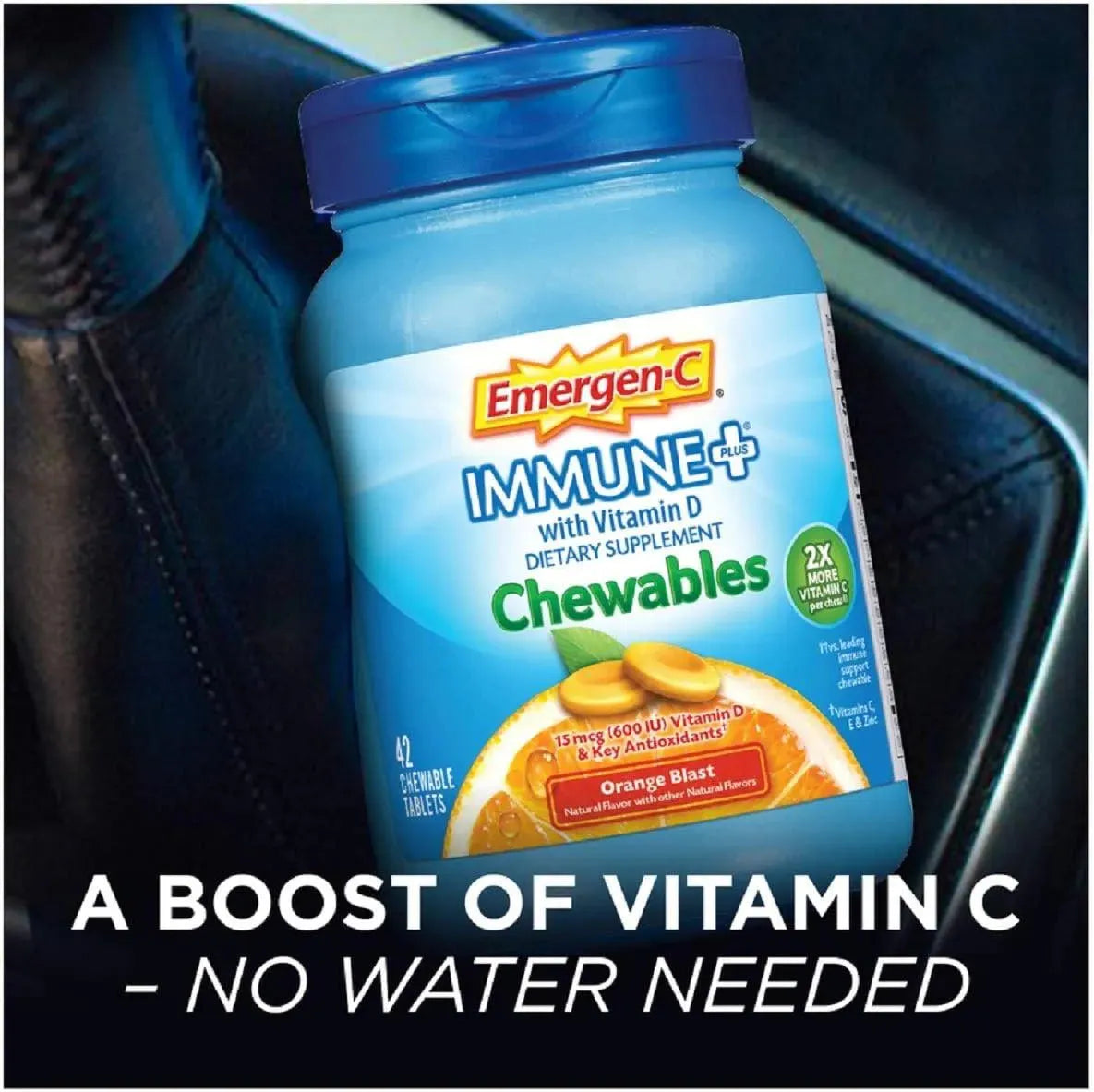 EMERGEN-C - Emergen-C Immune+ Chewables 1000Mg. Vitamin C with Vitamin D 42 Tabletas Masticables - The Red Vitamin MX - Suplementos Alimenticios - {{ shop.shopifyCountryName }}