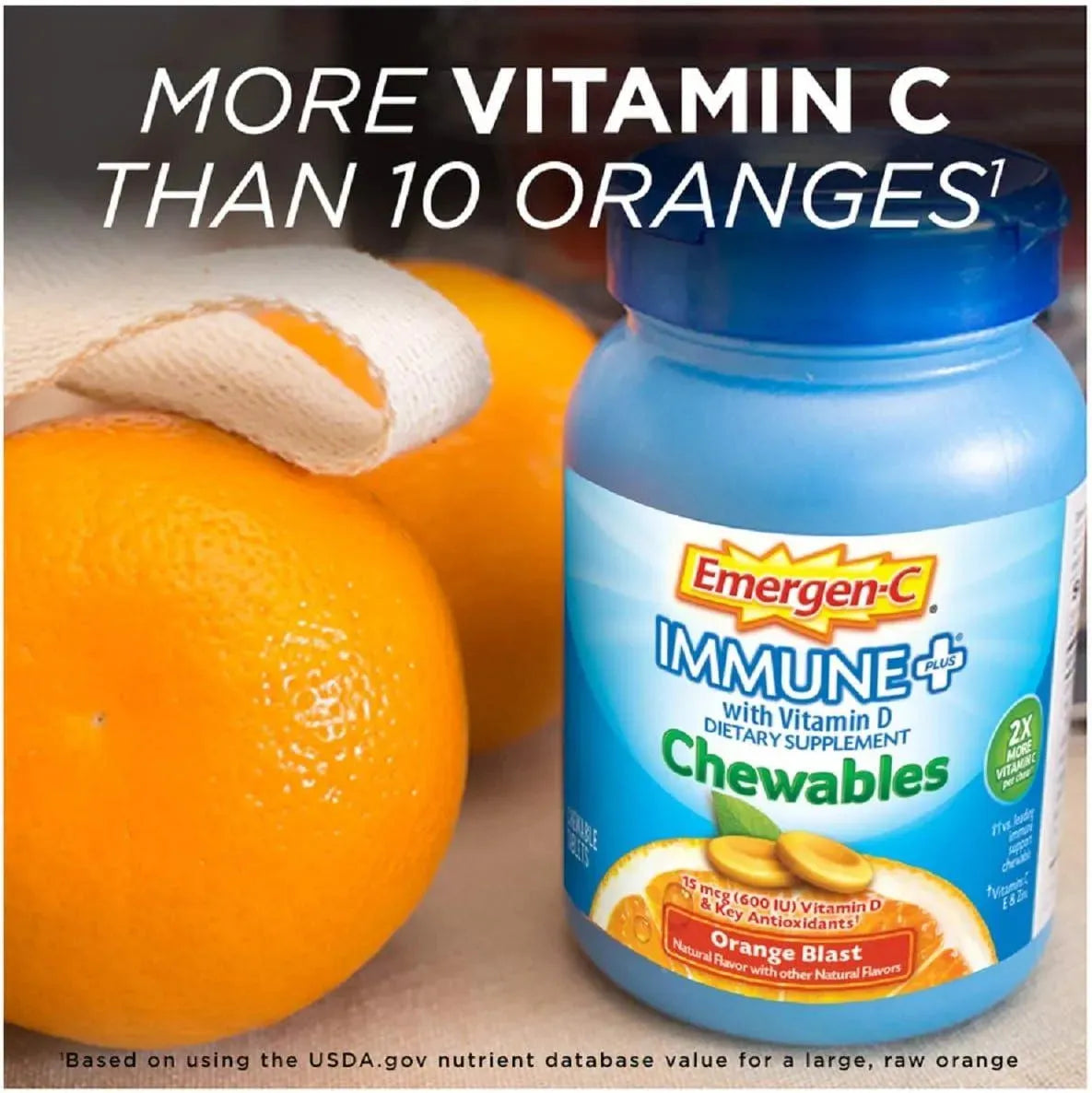 EMERGEN-C - Emergen-C Immune+ Chewables 1000Mg. Vitamin C with Vitamin D 42 Tabletas Masticables - The Red Vitamin MX - Suplementos Alimenticios - {{ shop.shopifyCountryName }}