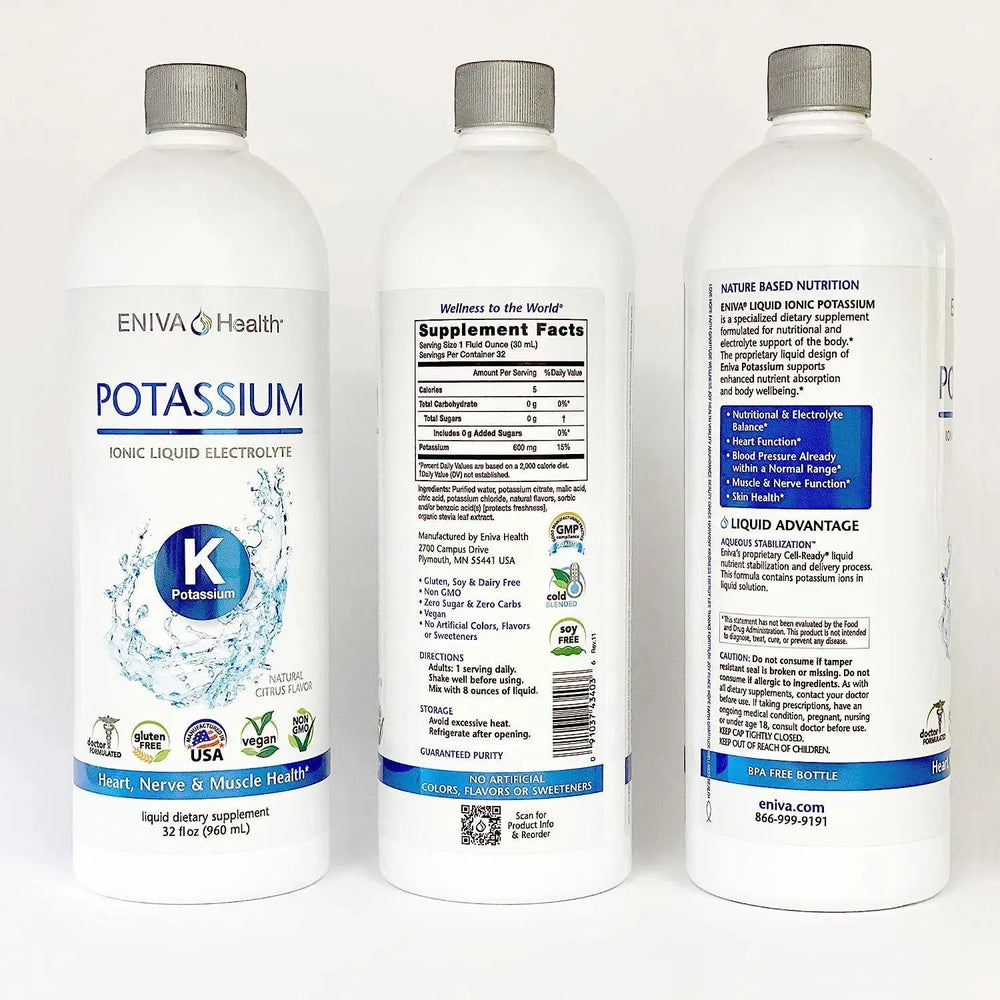 ENIVA HEALTH - Eniva Health Liquid Ionic Potassium Supplement 300Mg. 960Ml. - The Red Vitamin MX - Suplementos Alimenticios - {{ shop.shopifyCountryName }}