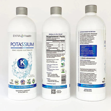 ENIVA HEALTH - Eniva Health Liquid Ionic Potassium Supplement 300Mg. 960Ml. - The Red Vitamin MX - Suplementos Alimenticios - {{ shop.shopifyCountryName }}