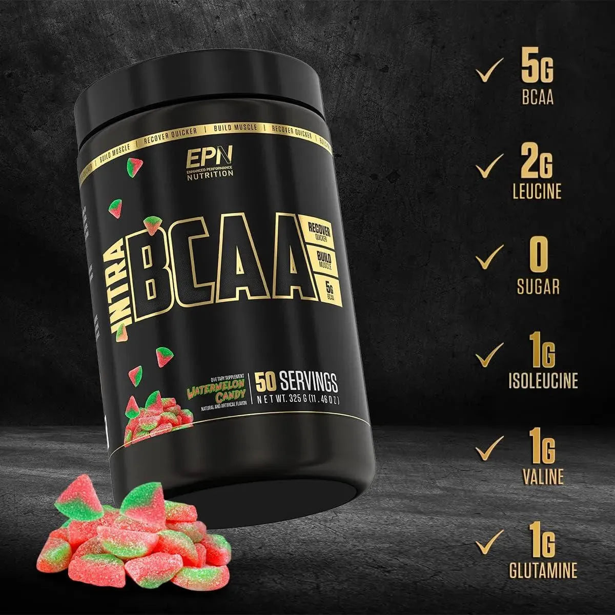 EPN SUPPLEMENTS - EPN Supplements Intra BCAA Powder Watermelon Candy 50 Servicios 325Gr. - The Red Vitamin MX - Suplementos Alimenticios - {{ shop.shopifyCountryName }}