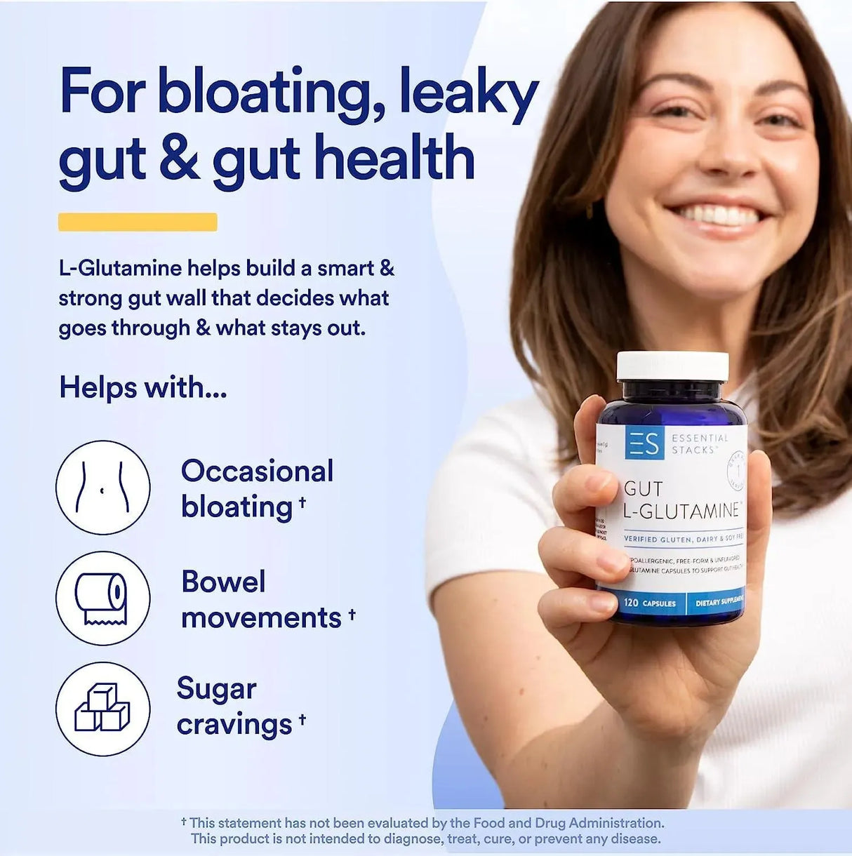 ESSENTIAL STACKS - Essential Stacks Gut L-Glutamine Capsules 1000Mg. 120 Capsulas - The Red Vitamin MX - Suplementos Alimenticios - {{ shop.shopifyCountryName }}