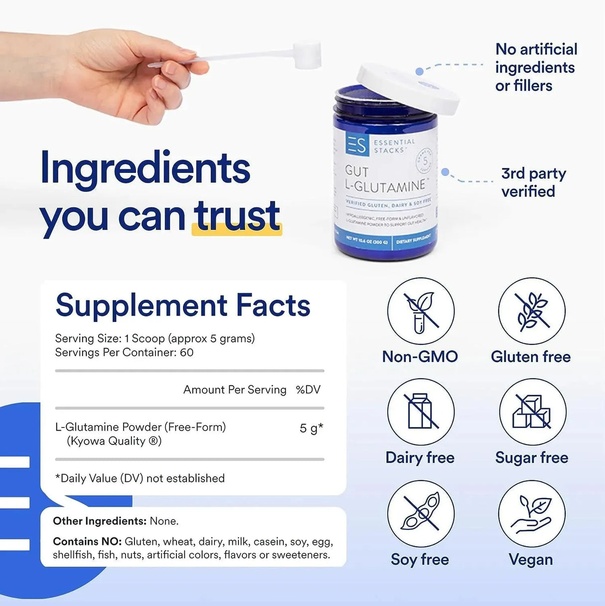 ESSENTIAL STACKS - Essential Stacks Gut L-Glutamine Powder 300Gr. - The Red Vitamin MX - Suplementos Alimenticios - {{ shop.shopifyCountryName }}