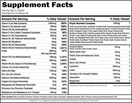 EVLUTION - EVL Advanced Daily Multivitamin for Men 120 Tabletas - The Red Vitamin MX - Suplementos Alimenticios - {{ shop.shopifyCountryName }}