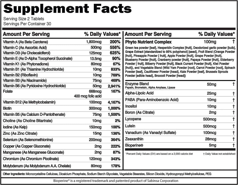 EVLUTION - EVL Advanced Daily Multivitamin for Men 60 Tabletas - The Red Vitamin MX - Suplementos Alimenticios - {{ shop.shopifyCountryName }}
