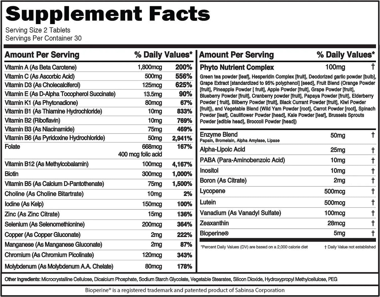 EVLUTION - EVL Advanced Daily Multivitamin for Men 60 Tabletas - The Red Vitamin MX - Suplementos Alimenticios - {{ shop.shopifyCountryName }}