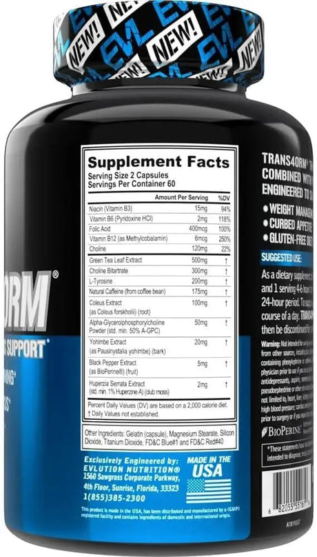EVLUTION - EVL Thermogenic Fat Burner Support 120 Capsulas - The Red Vitamin MX - Suplementos Alimenticios - {{ shop.shopifyCountryName }}