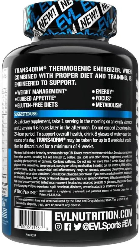 EVLUTION - EVL Thermogenic Fat Burner Support 120 Capsulas - The Red Vitamin MX - Suplementos Alimenticios - {{ shop.shopifyCountryName }}